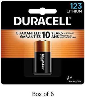 6-Pack DL123A / CR123A Duracell 3 Volt Lithium Battery