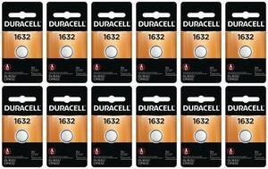 12-Pack CR1632 Duracell 3 Volt Lithium Coin Cell Battery