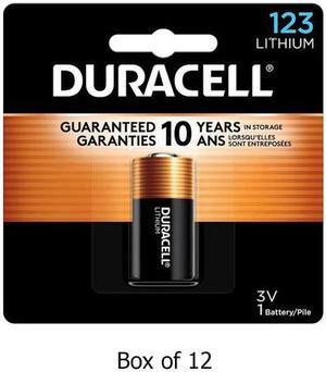 12-Pack DL123A / CR123A Duracell 3 Volt Lithium Battery