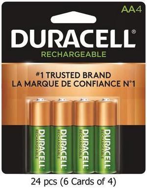 24-Pack AA Duracell Rechargeable (DX1500) 2500 mAh Batteries (6 Cards for 4)