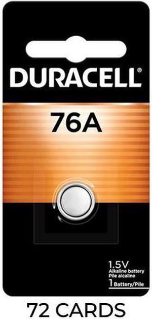 72-Pack Duracell 76A Alkaline Button Battery (LR44, A76)
