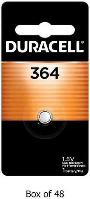 48-Pack 364 / SR621SW Duracell Silver Oxide Button Batteries