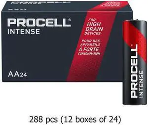 288-Pack AA Duracell Procell Intense PX1500 Alkaline Batteries (12 Boxes of 24)