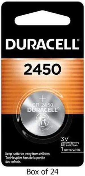 24-Pack CR2450 Duracell 3 Volt Lithium Coin Cell Batteries