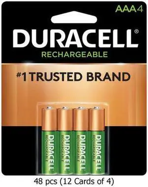 AAA Duracell (DX2400) NiMH 900 mAh Batteries 4-Card (Box of 12)