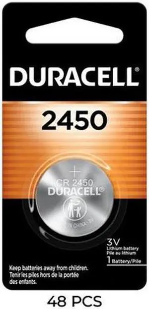 48-Pack CR2450 Duracell 3 Volt Lithium Coin Cell Batteries