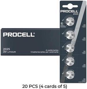 20-Pack Procell CR2025 Coin Cell Lithium Batteries (4 Cards of 5)