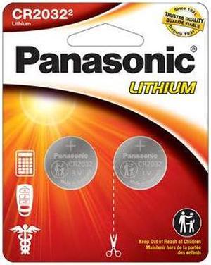 Panasonic CR2032 3V Lithium Battery (2 Card)