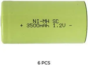 6-Pack Sub C NiMH Batteries (3500 mAh)