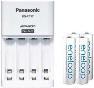 Panasonic BQCC17 Smart Battery Charger  4 AA 2000mAh Panasonic Eneloop Rechargeable Batteries
