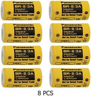 8-Pack Panasonic BR-2/3A Industrial Lithium Batteries