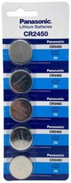 CR2450 Panasonic Lithium Coin Cell Batteries (5 Card)