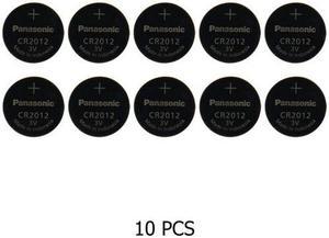 10-Pack Panasonic CR2012 3 Volt Lithium Coin Cell Batteries