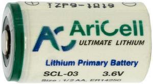 AriCell ER14250 (LS14250) 1/2 AA 3.6 Volt Primary Lithium Battery (1200 mAh) (SCL-03)