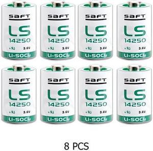 8-Pack Saft LS14250 (ER14250) 3.6V 1/2 AA 1200mAh Lithium Batteries