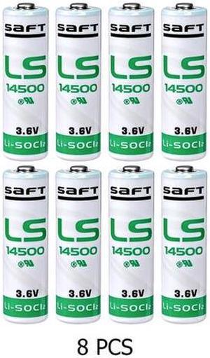 8-Pack SAFT LS14500 AA 3.6 Volt 2600 mAh Lithium Batteries