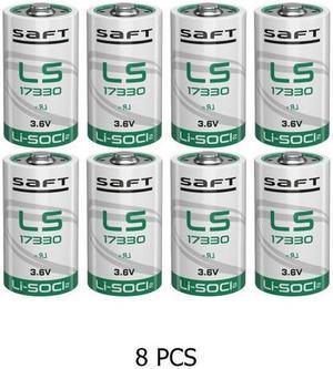 8-Pack SAFT LS17330 (ER17730) 3.6 Volt 2/3 A 2100 mAh Lithium Batteries