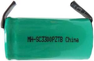 Sub C NiMH Battery with Tabs (3300 mAh)