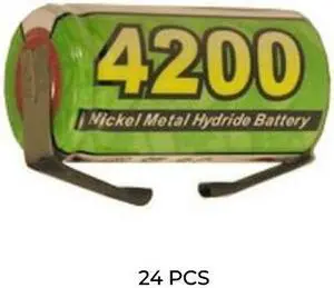 24-Pack Sub C Powerizer NiMH Batteries with Tabs (4200 mAh)