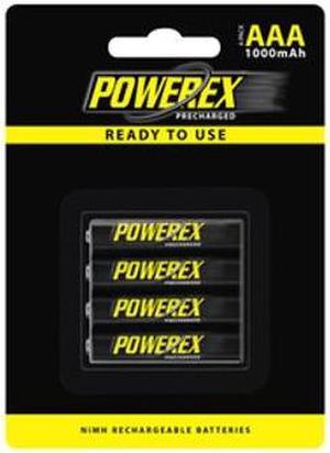 AAA NiMH Powerex PRO 1000 mAh Rechargeable Batteries (4 Card)