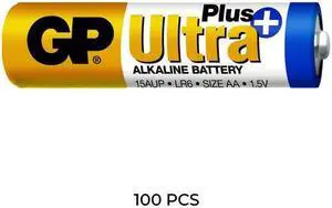 100-Pack AA GP (Gold Peak) Ultra Plus Alkaline Batteries