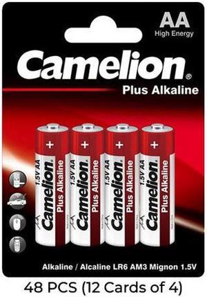 48-Pack AA Camelion Plus Alkaline Eco Blister (12 Cards of 4)