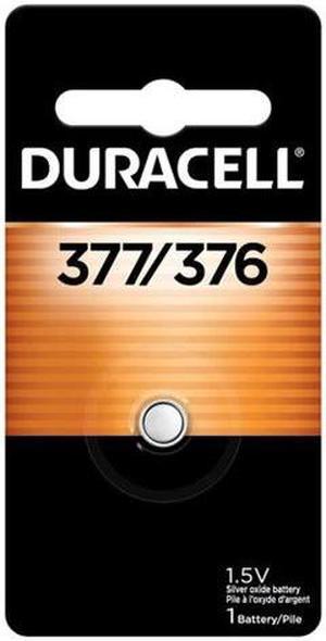 377 / 376 Duracell Silver Oxide Button Batteries (On a Card)