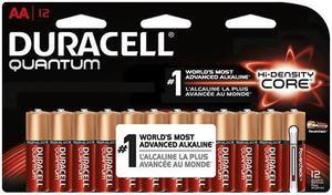 96-Pack AA Duracell Quantum Alkaline Batteries (8 Cards of 12)