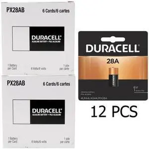 12-Pack Duracell 28A / 4LR44 6 Volt Alkaline Batteries