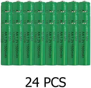 24-Pack AA NiMH 1500mAh Batteries