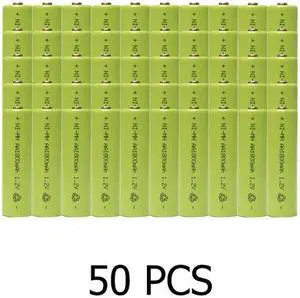 50-Pack AA NiMH 1800 mAh Batteries