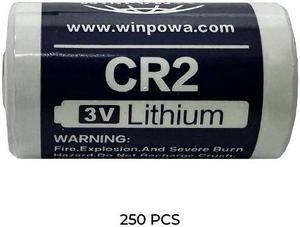 250-Pack CR2 WinPow 3 Volt Lithium Batteries