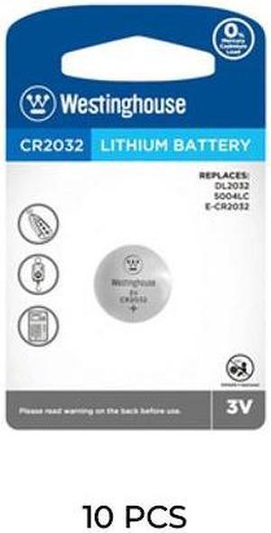 10-Pack CR2032 Westinghouse 3 Volt Lithium Coin Cell Batteries