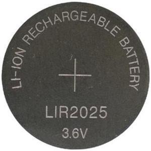 LIR2025 3.6 Volt Lithium Ion Button Battery