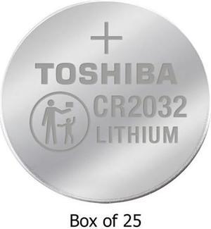 CR2032 Toshiba 3 Volt Lithium Coin Cell Batteries (25-Pack)