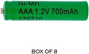 8-Pack AAA NiMH 700 mAh Rechargeable Batteries