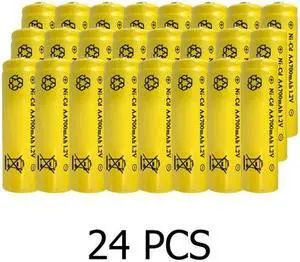24-Pack AA NiCd 700 mAh Rechargeable Batteries