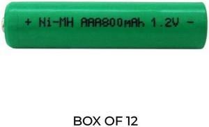 12-Pack AAA NiMH 800 mAh 1.2 Volt Batteries