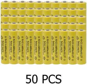 50-Pack AA NiCd 600 mAh Batteries