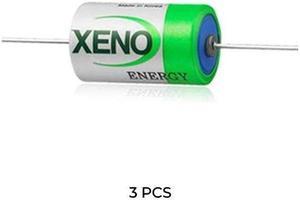 3-Pack Xeno XL-050FAX 3.6V 1/2 AA 1.2Ah Lithium Batteries w/ Axial Leads