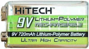 HiTech 9 Volt Lithium Polymer Battery (720 mAh)