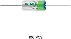 100-Pack Xeno XL-055F 3.6V 2/3 AA 1.65Ah Lithium Batteries with Axial Leads