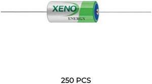 250-Pack Xeno XL-055F 3.6V 2/3 AA 1.65Ah Lithium Batteries with Axial Leads