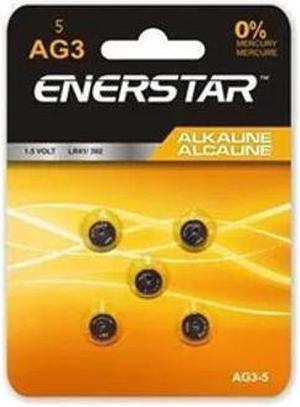 LR41 / AG3 Enerstar Alkaline Button Batteries (5 Card)