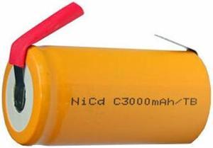 C NiCd Battery with Tabs (3000 mAh)