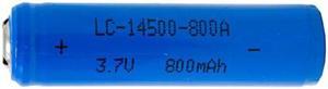 3.7 Volt AA 14500 Lithium Ion Button Top Battery (800 mAh) with PCB Protection