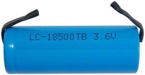 4/3 A 3.7 Volt Lithium Ion 18500 Battery with Tabs (1500 mAh)