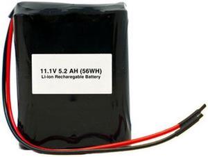 11.1 Volt Lithium Ion Battery Pack (5200 mAh) with Protection IC