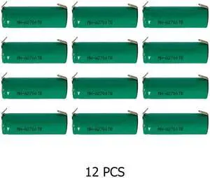 12-Pack A NiMH 2700 mAh Batteries with Tabs