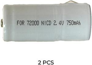 2-Pack Welch Allyn 72000 Replacement 2.4 Volt NiCd Medical Batteries for Welch Allyn Otoscope Handles